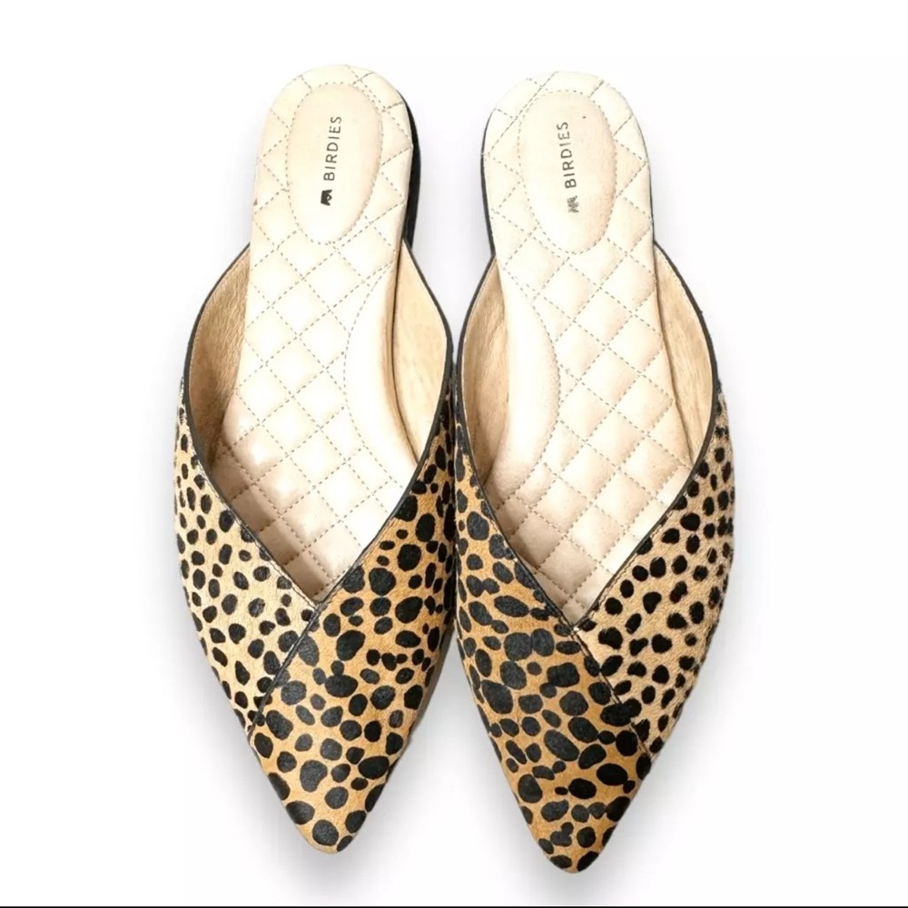 Birdies Swan Mules (Leopard Print)